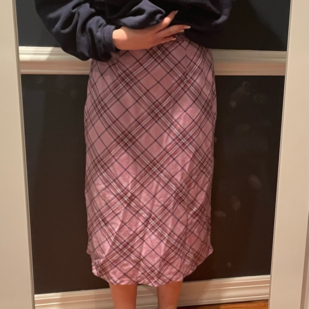 Purple plaid forever 21 maxi skirt
